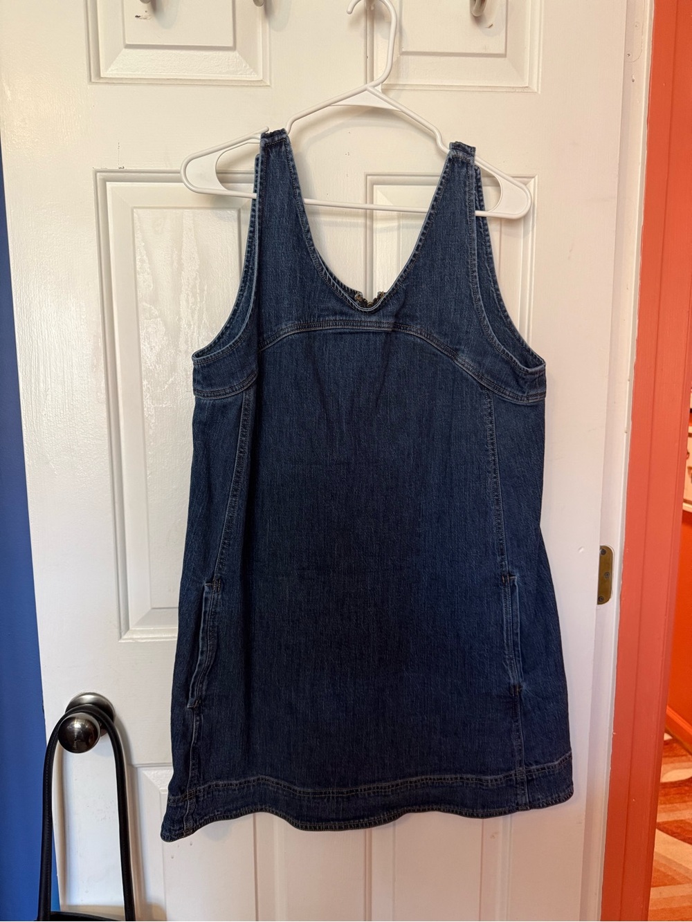 Pilcro Dark Blue Denim Sleeveless Shift Dress
